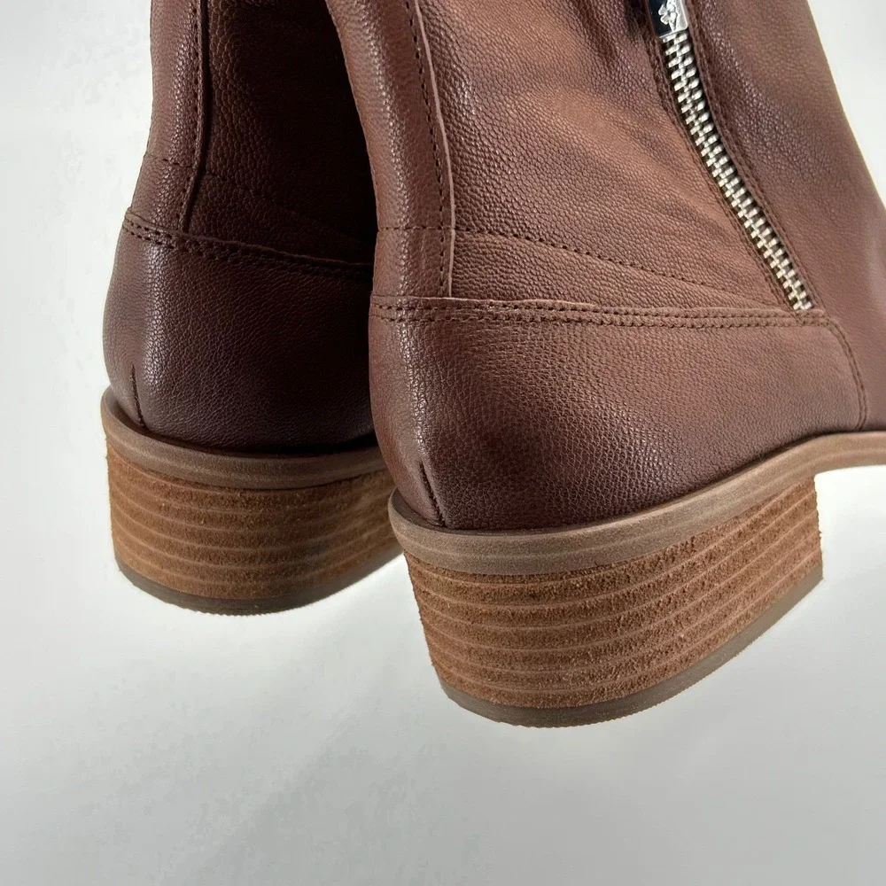 Lucky Brand Size 9‎ Brown Leather Ankle Booties Boots Baelee NEW Women's $139